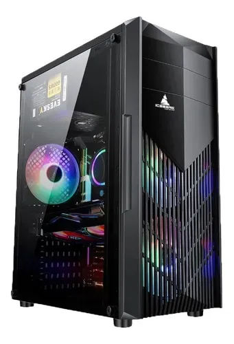 CHASIS ICEBERG GEAR V6 PLUS ATX NEGRO, vista 2